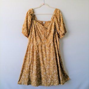 Old Navy Womens Floral Smocked Convertible Peasant A-Line Dress Size XL